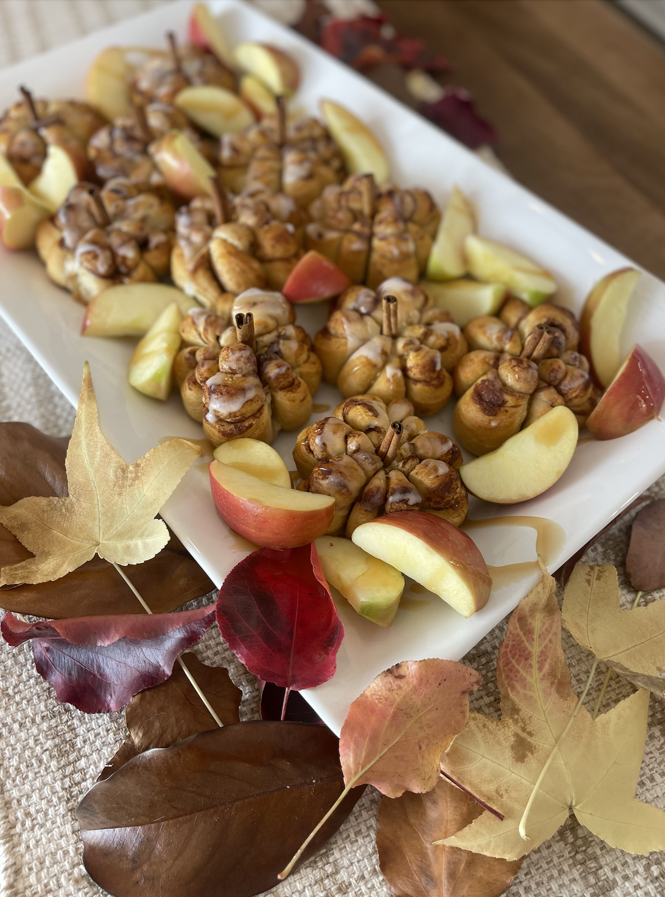 Pumpkin Shaped Cinnamon Rolls