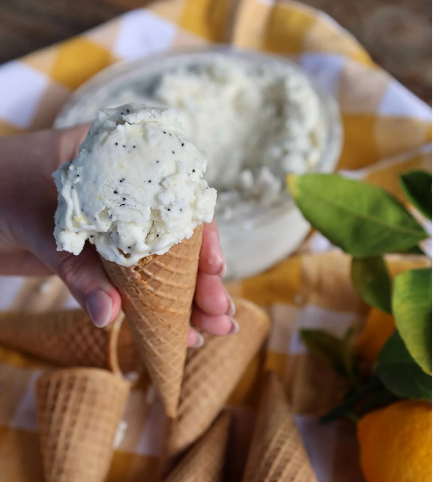 Lemon Poppy Seed Ice Cream
