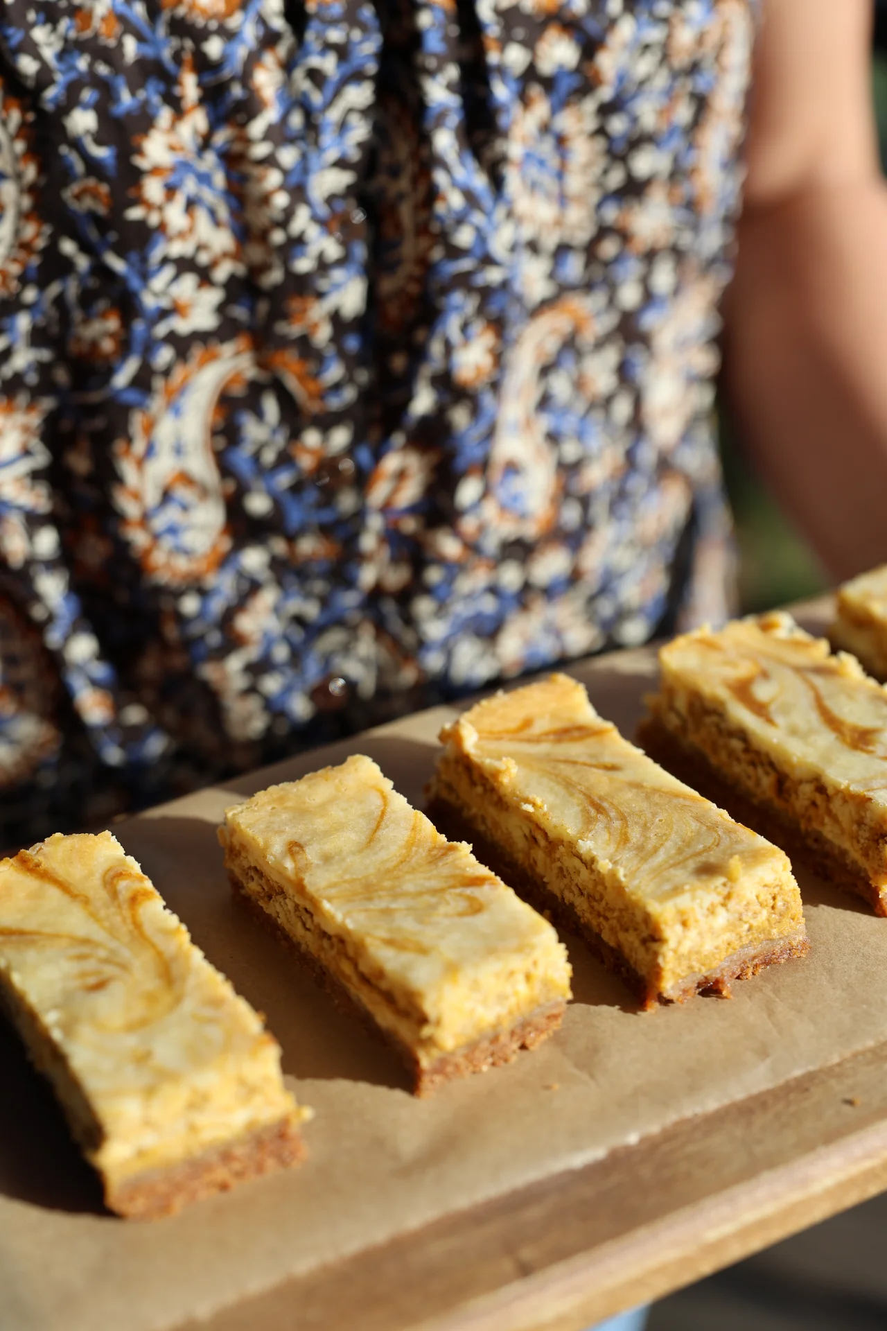 Pumpkin Swirl Cheesecake Bars