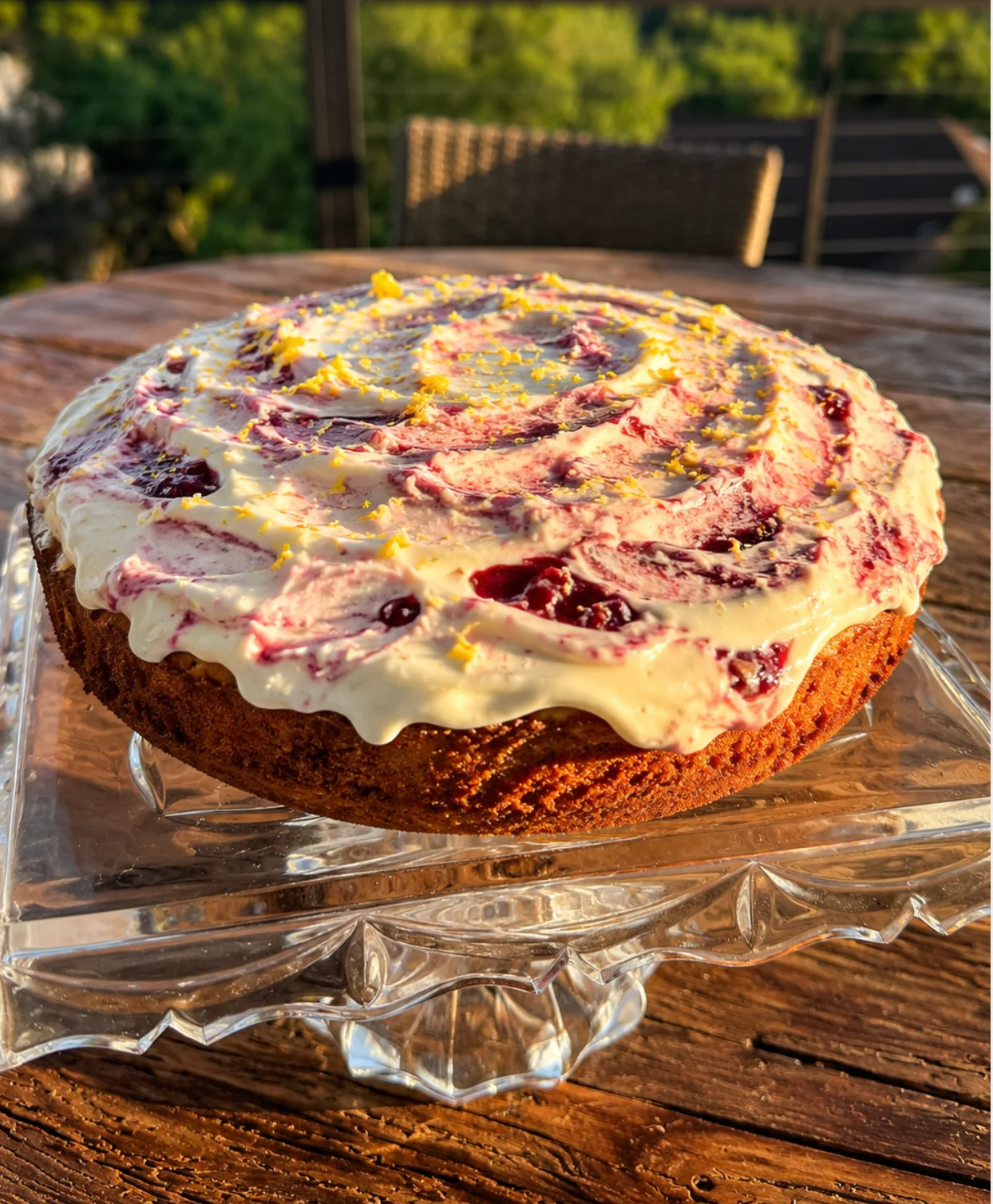 Raspberry Lemon Olive Oil Cake